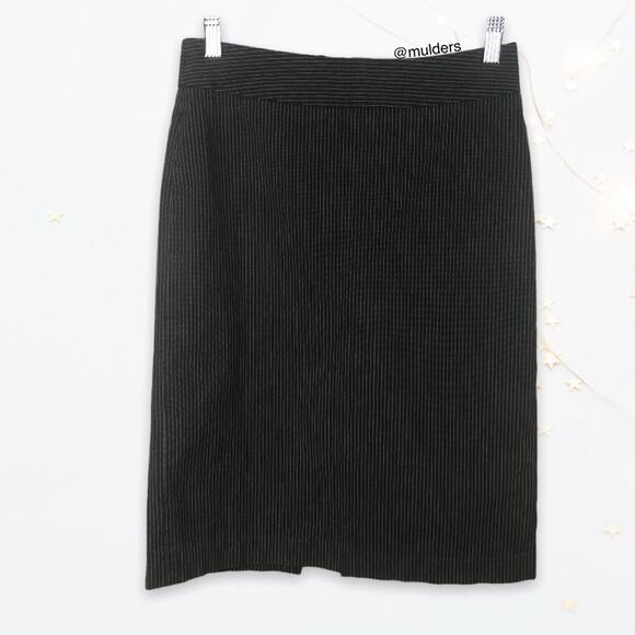 Gap Black, White, Brown Striped Pinstriped Straight Skirt - Picture 1 of 10